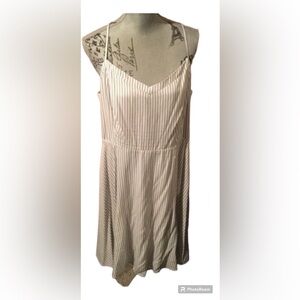 White&blue cute design spaghetti strap dress